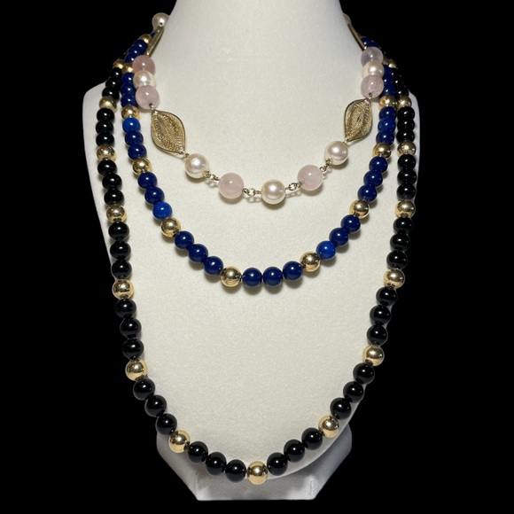 THREE Napier Vintage Jewelry Fun & Pretty Necklaces Of Various Lengths… - Picture 1 of 3